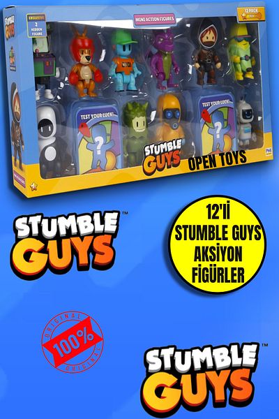 TOYFEST مجموعة من 12 شخصية عمل من Stumble Guys