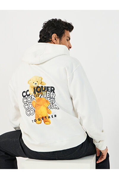 Styli Teddy Graphic Print Relaxed Fit Hoodie