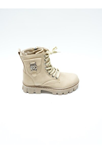 EYMEN SHOES ALMERA İÇİ YÜNLÜ YÜKSEK BOĞAZ KADIN BOT, KREM (LADİK)