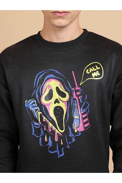 Highlander By Styli Front Graphic Print Relaxed Fit Sweatshirt
