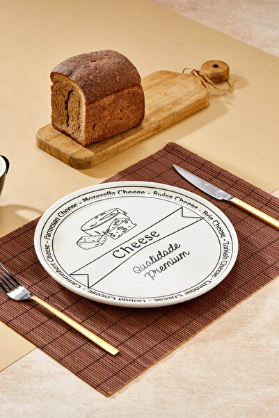 EMBazaar Special Design Cheese Presentation Plate, Coffee Plate 26 cm