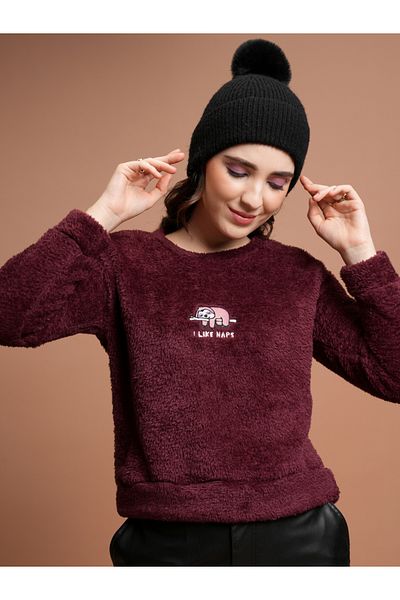 Tokyo Talkies By Styli Embroidered Round Neck Sweatshirt