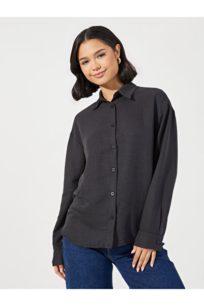 Styli Textured Shirt with Long Sleeves