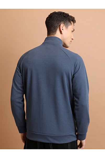 Highlander By Styli Textured Badge Detail Full Zip Sweatshirt