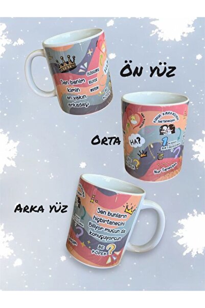 EyER Shoping Prens-Sen Benim Kimin En Yakın Arkadaşı Olduğumu Biliyor musun Yazılı Hediyelik Kupa Bardak