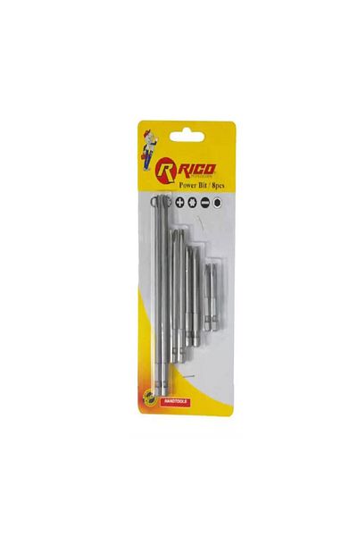 Rico 8 Piece Drill Bit Flat Star Set Kit