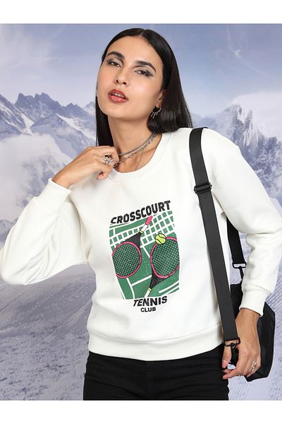 Tokyo Talkies By Styli Graphic Print Round Neck Sweatshirt