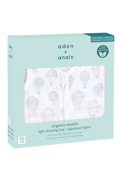 aden + anais Cotton Muslin - Light Sleeping Bag - Above The Clouds In The Sky - (6-18m)