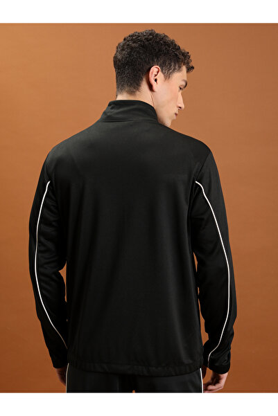 Highlander By Styli Contrast Piping Detail Front Zip Jacket