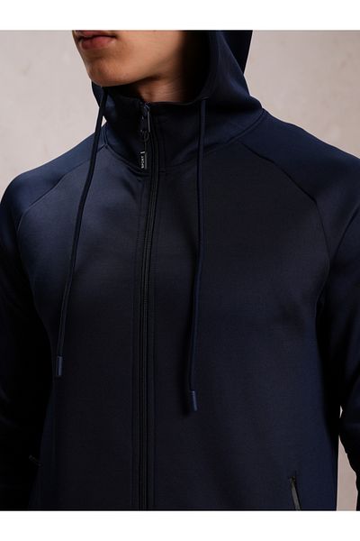 Highlander By Styli Solid Raglan Sleeves Full Zip Hoodie