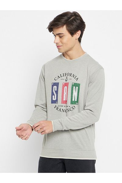 Duke By Styli Round Neck California Print Sweatshirt