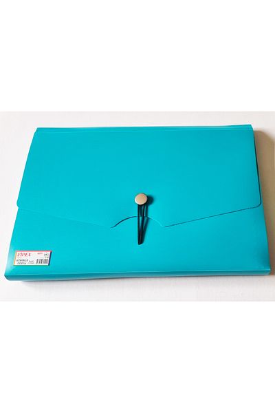 Modellino Vipex Light Blue - 13 Compartment A4 File with Bellows, Neon Colors 35X25Cm