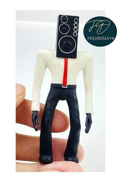 FigürDizayn Skibidi Toilet - Shibili Toilet Speakerman Spokes Man Animation 3D Figure/Bust 12cm