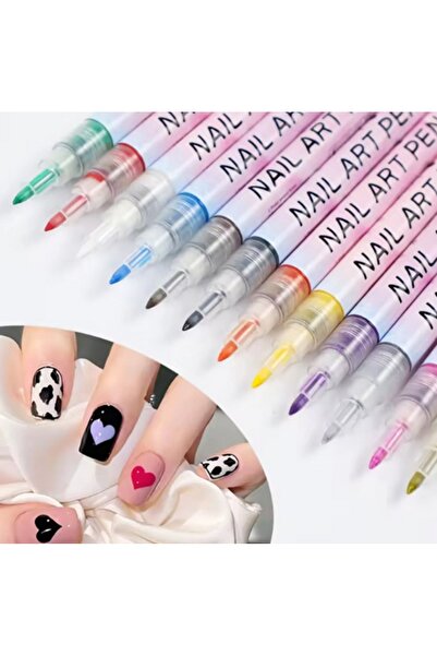 gaman Nail Art 0.7mm Tırnak Boyama Kalemi - Tırnak Desen Çizme Kalemi Çabuk Kurur - Toxinsiz