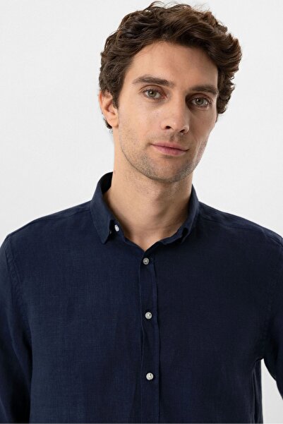 SÜVARİ Köşeli Manşet Regular Kalıp Düz Gömlek