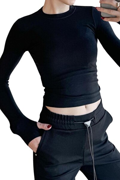 Moda Amore Body cu guler rotund cu protecție pentru degete - 350