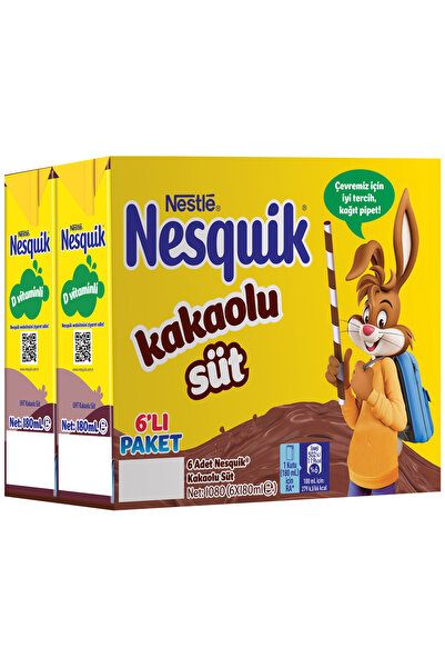 Nestle Nesquik Kakao Süt 180 ml 6'lı