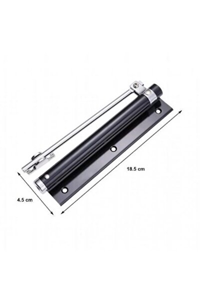 almital mobilya aksesuarları furniture accessories SERVO SİYAH otomatik kapı kapatıcı (kapı itme yayı, bahçe kapısı kapatıcı)