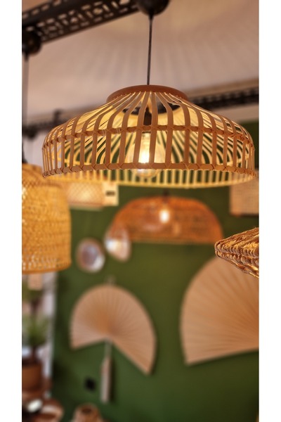 Bohe Collection Canvas Bambu Avize 50x18cm - 1 adet