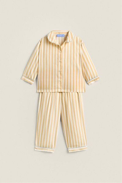 Eymen La'Ciel Paris 100% Cotton Unisex Children's Pajama Set + Travel Bag Gift