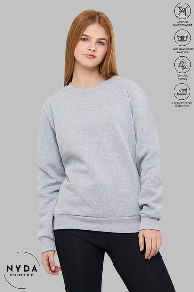 Nyda Collections Унисекс суитшърт с дълъг ръкав, щампа „Атака на титани“, кръгло деколте и качулка, с повдигнати елементи