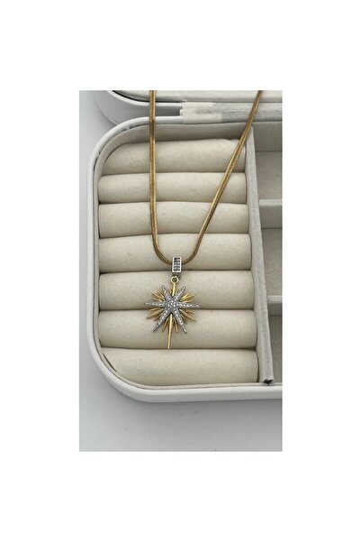 ParlaTakıAksesuar سلسلة إيطالية رفيعة من الفولاذ على شكل نجمة شمالية مزدوجة ا...