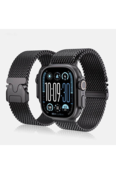bbtech Apple Watch 42/44/45/46/49MM Ultra3-2/11/10/9/8/7/SE3-2 Kalın Örgü Par...