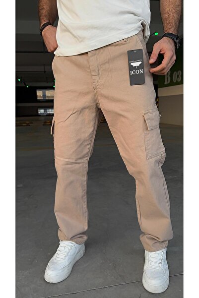 viking's line Kargo Baggy Bej Rengi