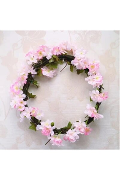 YAPAY ÇİÇEK DERYASI Yapay Kiraz Çiçeği Sakura PEMBE Salıncak Süsleme Vitrin Dekoru