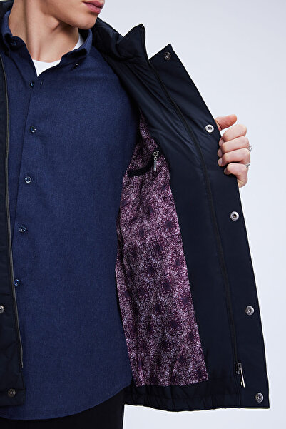 Hatemoğlu Jachetă cu glugă matlasată cu model bleumarin Dynamic Fit