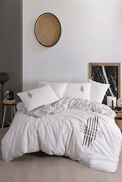 Unica Lina Duvet Cover Set Gray - 6 Pieces