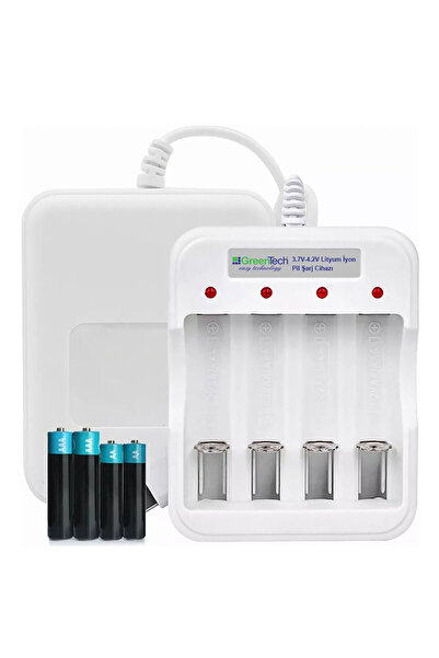 Greentech Pil Şarj Cihazı (DÖRT YUVALI) - 1.2v Ni-mh / Ni-cd Aa / Aaa / Gt-bc04