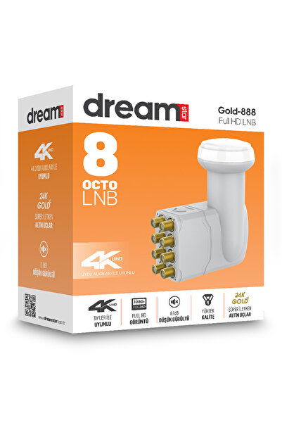 Dreamstar 4K OCTO SEKİZLİ LNB FULL HD 1080P