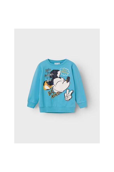 name ıt Хлопчача футболка з довгими рукавами з принтом Міккі Маус - м'яка та зручна