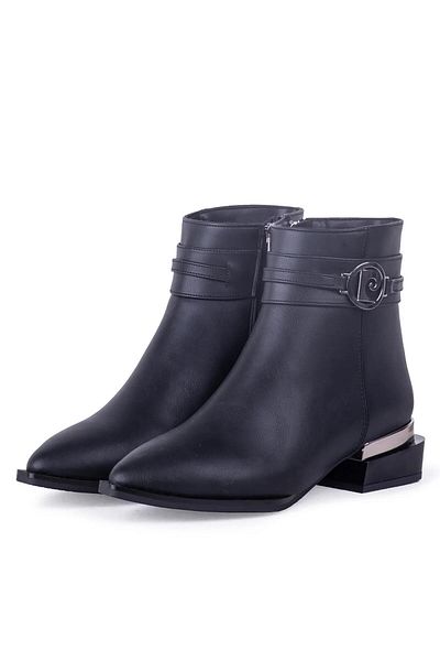 Pierre Cardin 54007 Women's Square Heeled Zipper Boots