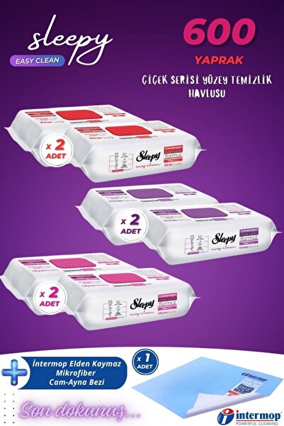 Sleepy Easy Clean Yüzey Temizlik Havlusu Lilyum Buketi x2 +Orkide Bahçesi x2 ...