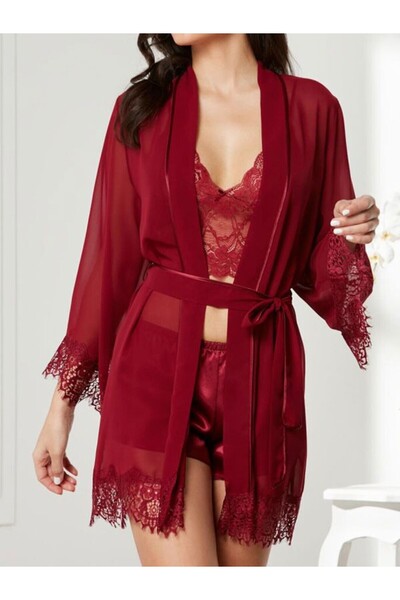 LİNOTTİ Σατέν Νυφικό Σετ 4 - 07005