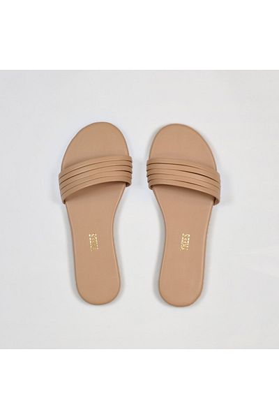 Tkees Flat Band Slippers Cream Tk-6002