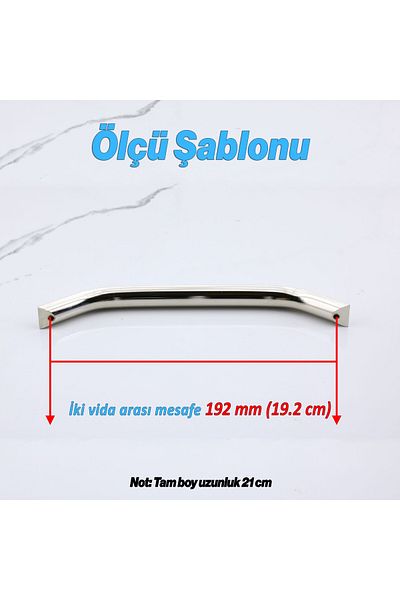 Badem10 Mâner Şahin Metal Inox 192 Mm Mobilier Bucătărie Sertar Dulap Dulap Ușă Mânere Mâner 19,2 Cm