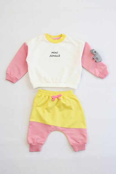 Pijamella Baby Girl 2-Piece Set Kuala Embroidered Basic Tracksuit Set