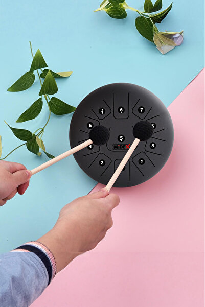 Midex TD-1211BK Çelik Dil Davul Handpan 12 İnç 11 Ton Steel Tongue Drum Full Set