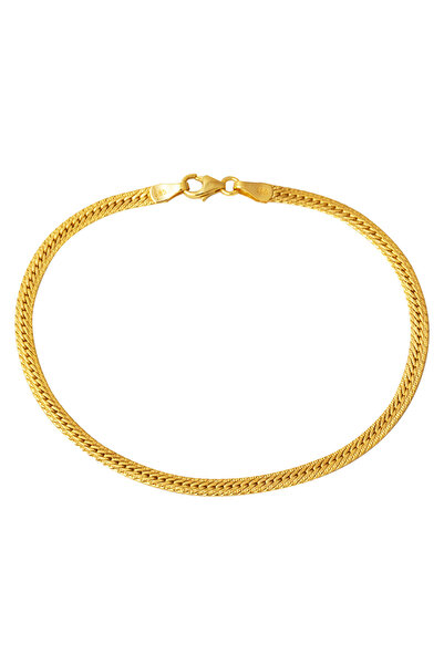 Bilezikci Örme Zincirli Modern 14 Ayar Altın Bileklik