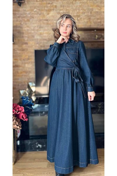Cardella Τζιν τζιν φόρεμα υψηλής ποιότητας Hijab Jean φόρεμα