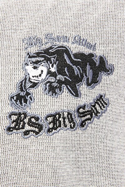 Big Sam Big Sam - 3366 Model Oversize Embroidered Rag Top T-Shirt