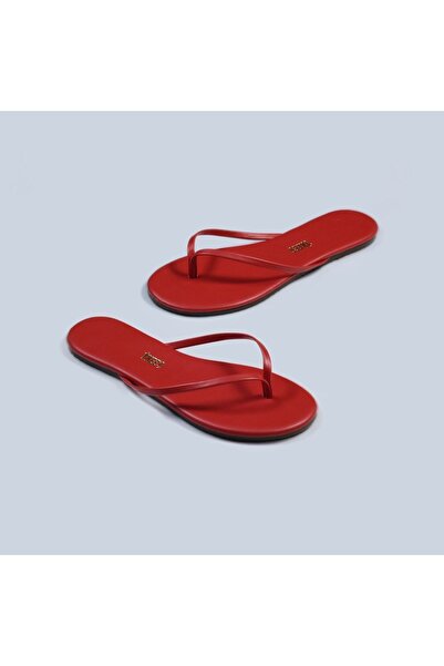 Tkees Women's Classic Red Daily Stylish Flip Flops