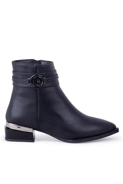 Pierre Cardin 54007 Women's Square Heeled Zipper Boots