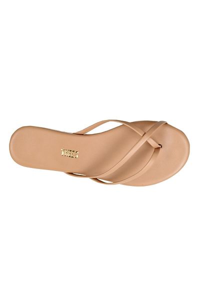 Tkees Flip-flops de zi cu zi, cu bandă dublă, cremă, elegantă