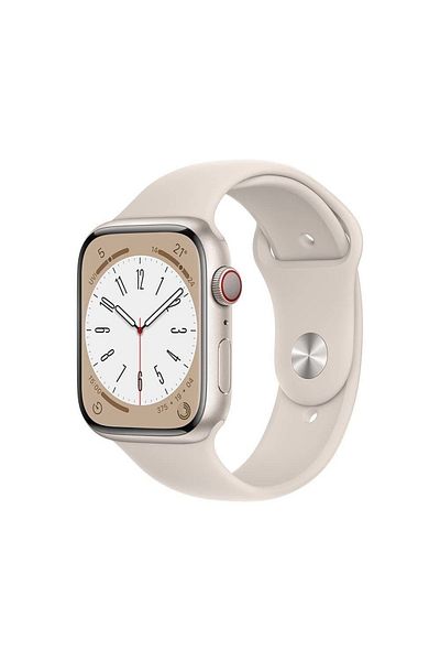 Apple Watch Series 8 GPS + Cellular 41mm| Aluminium Case| Color Starlight Sport Band