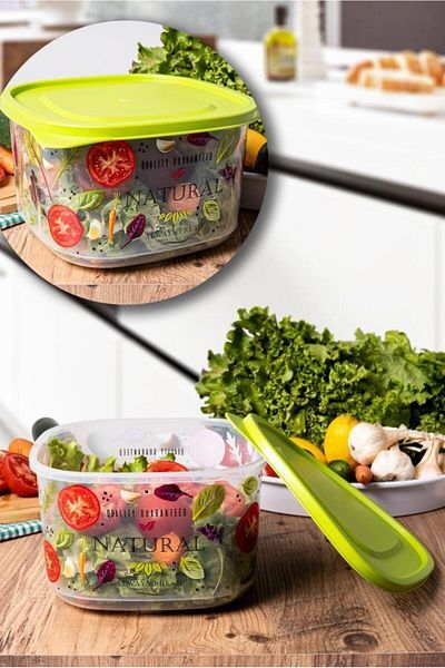 Herevin 4.2 lt Natural Vegetable Pattern Storage Container