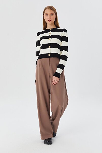 Shopping Shop Pantaloni din nurcă plisate cu picioare largi